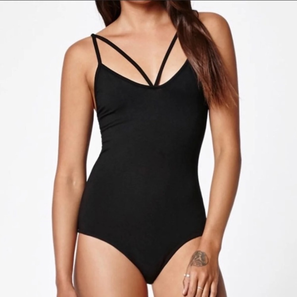 PacSun Cross Front Black Bodysuit